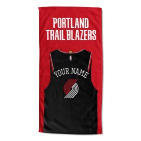 [Personalization Only] OFFICIAL NBA Jersey Personalized Beach Towel - Portland Trail Blazers