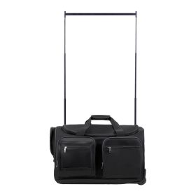 23 Inch Dance Bag with Garment Rack Rolling Duffle with Wheels for Travel Black