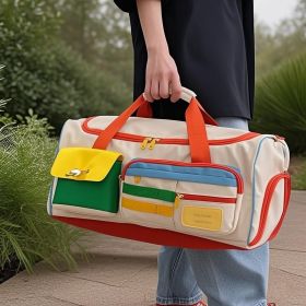 TravelWithStyle Contrast Color Bag for Gym and Travel