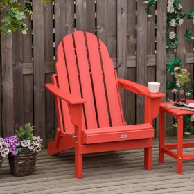 Folding Adirondack Chair (Option: Red-545x200x915 mm)
